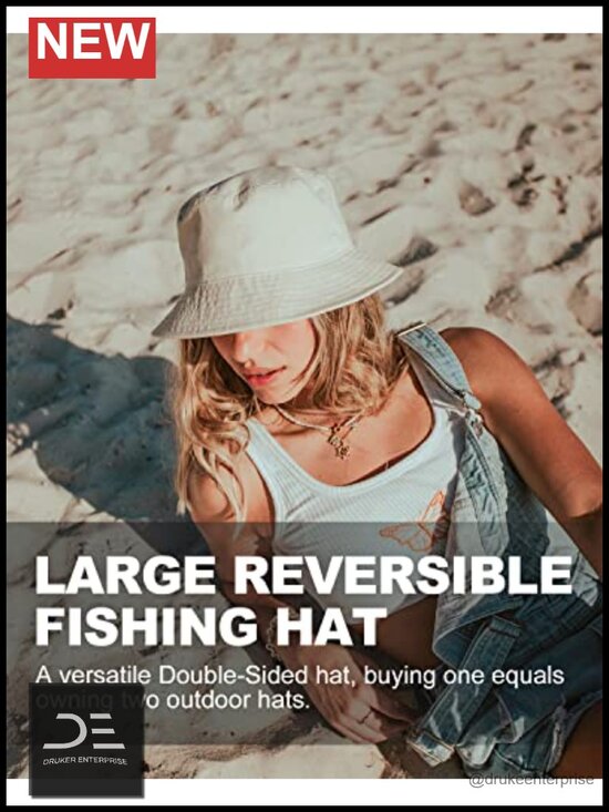 XXL Reversible Bucket Hat with Chin Strap for Men Women main image 4